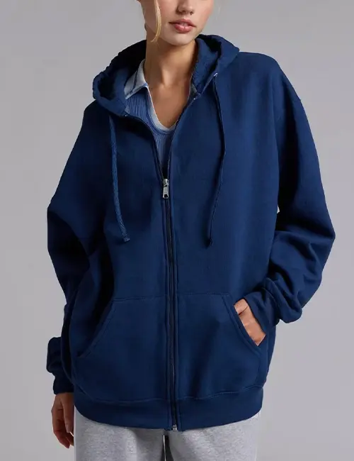 Urban Renewal Vintage Zip-Up Hoodie Sweatshirt