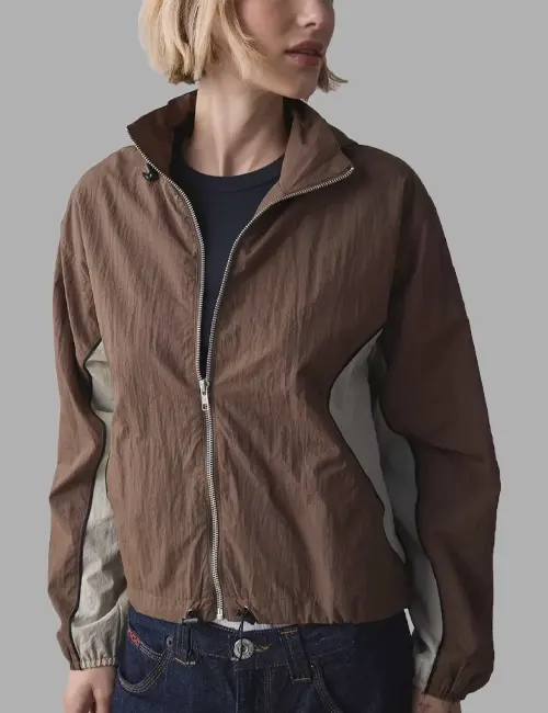 Colorblock Full-Zip Windbreaker Jacket