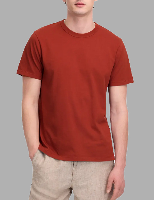 Garment-dyed cotton T-shirt
