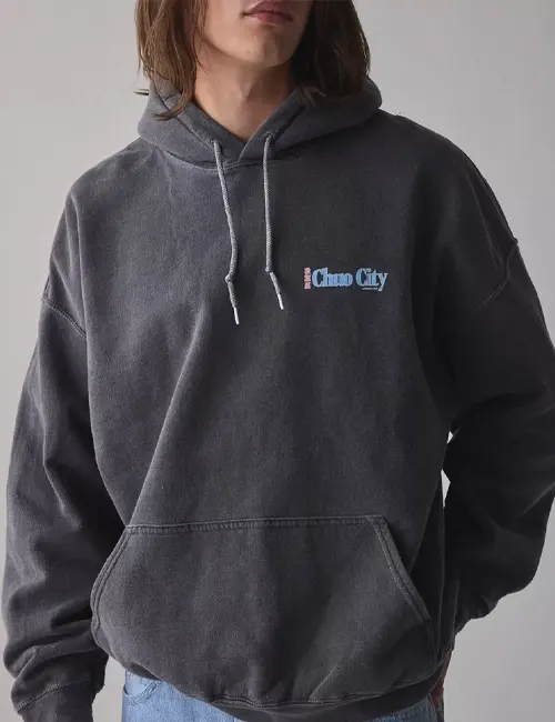 Graphic washed sweatshirt hoodie