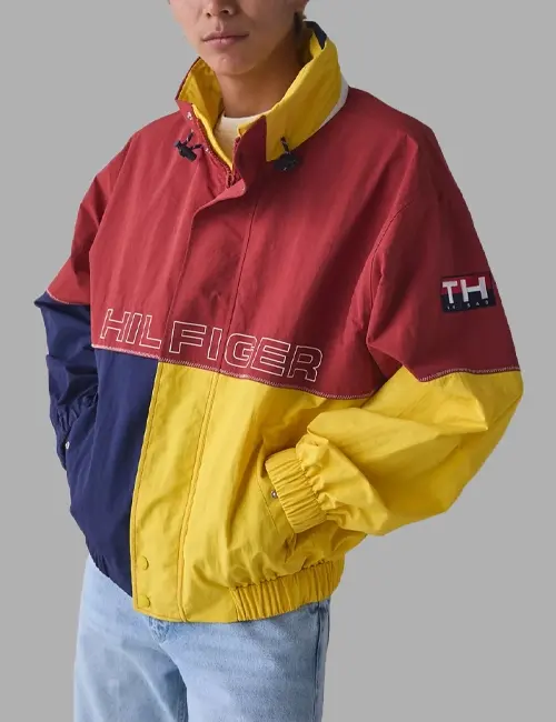 Nautical Colorblock Windbreaker Jacket