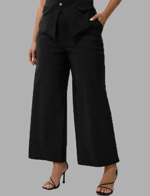 Bengaline Wide Leg Trousers