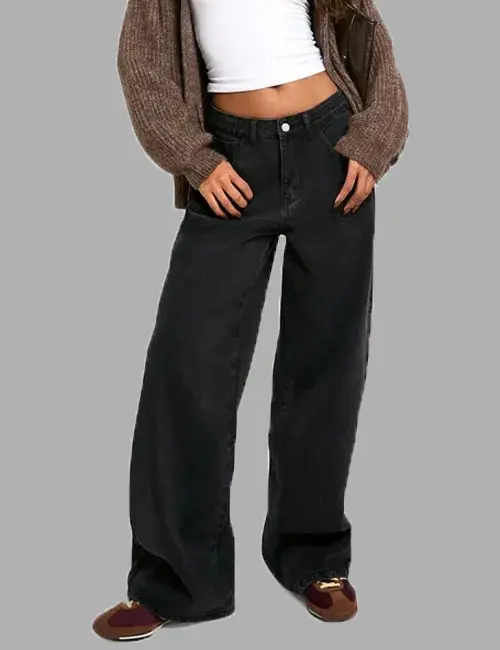 Boohoo Basics Wide Leg Jeans