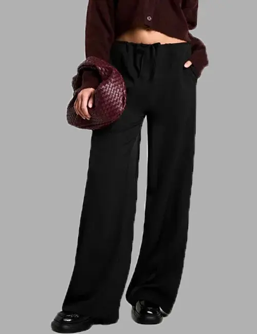 Drawstring Waistband Casual Woven Trousers