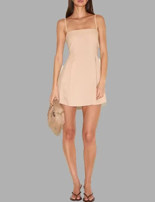 NATURAL A-LINE MINI DRESS