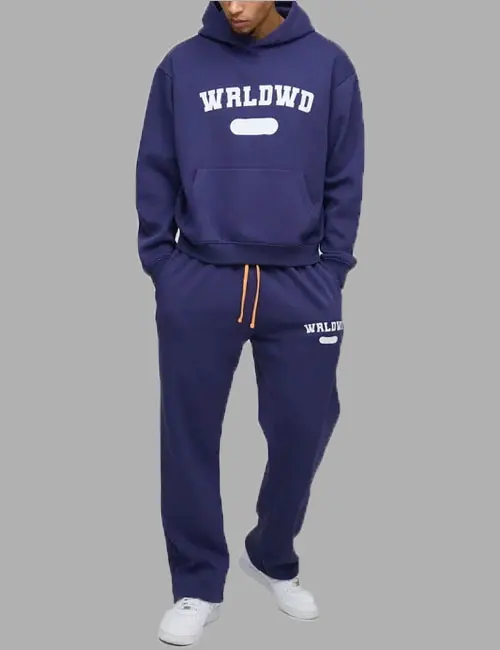 Oversized Boxy Worldwide Hooded Tracksuit