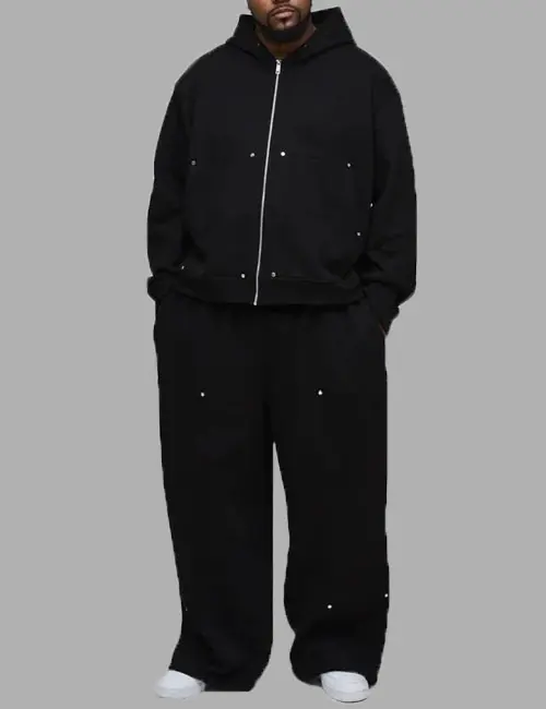 Plus Oversized Heavyweight Carpenter Wide Leg Tracksuit