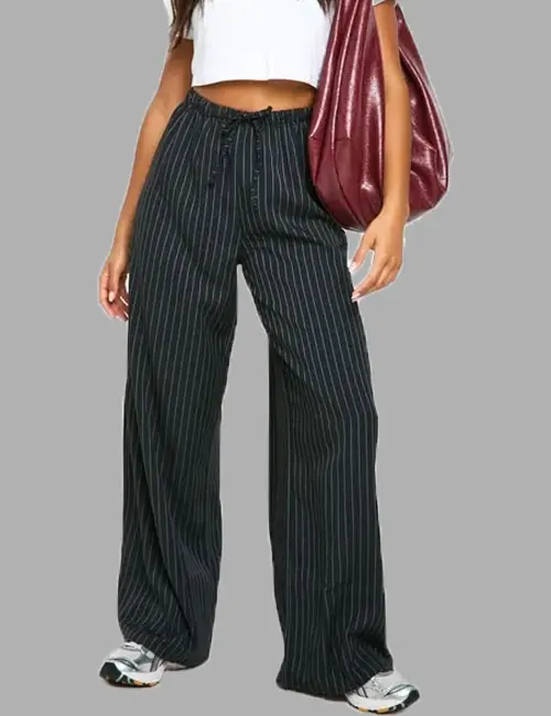 Stripe Wide Leg Trousers