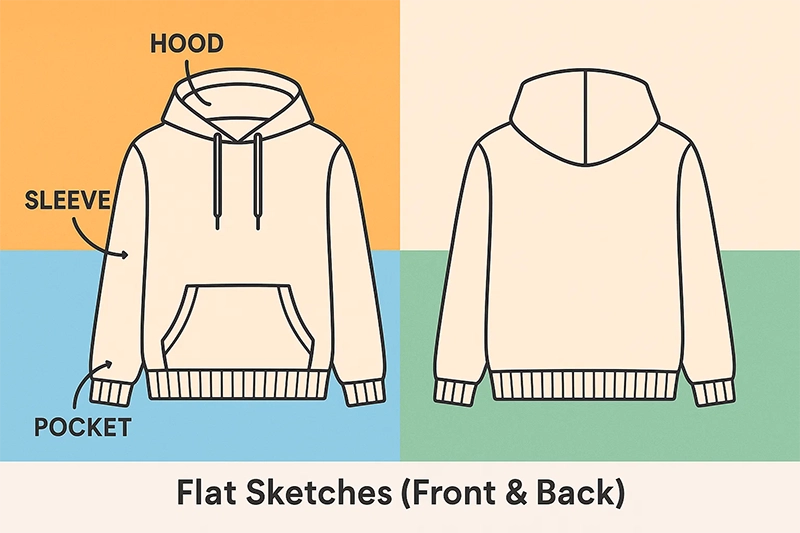 Hoodie Design Sketch