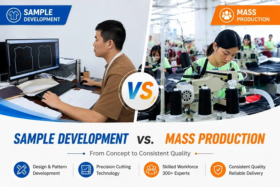 Sample Development Vs. Mass production