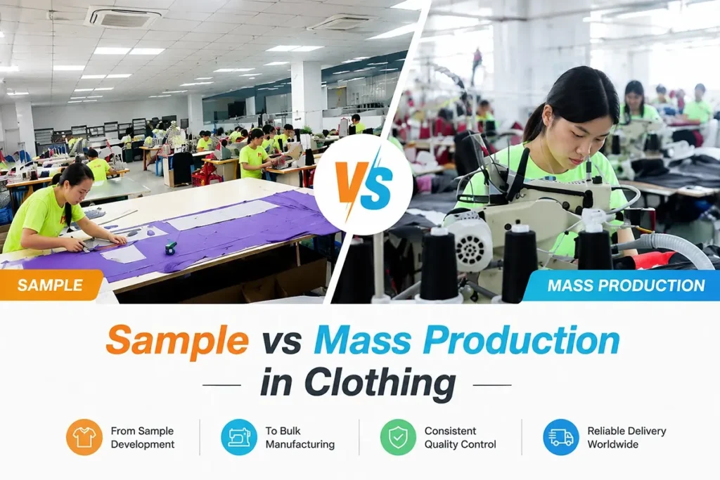Sample vs Mass Production in Clothing