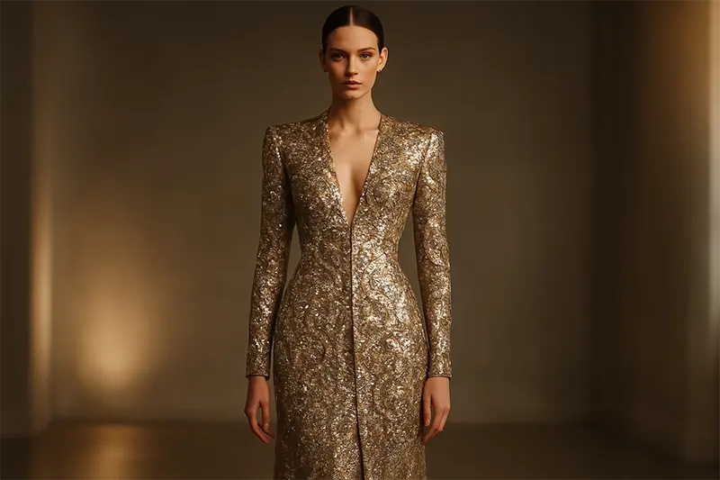Sequin Embroidery Dress