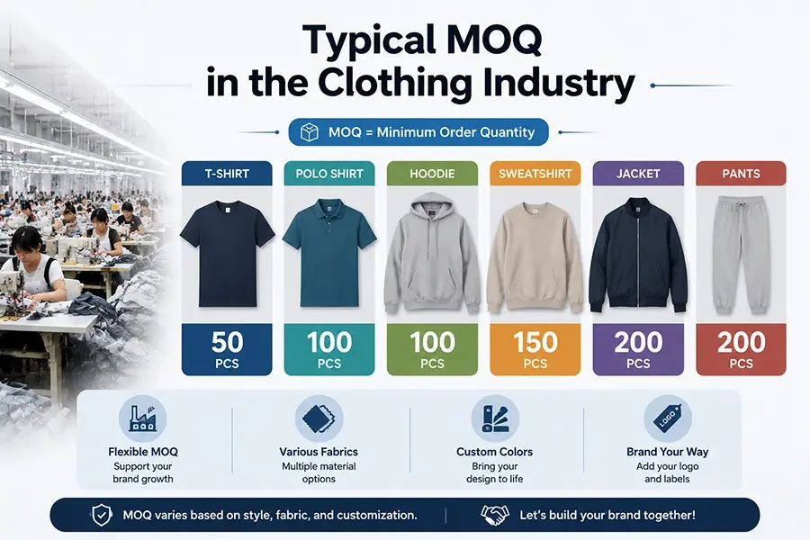 Typical MOQ in the Clothing