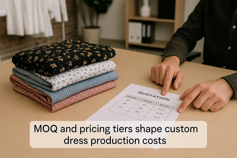 Custom Dress Manufacturer MOQ & Pricing Negotiation