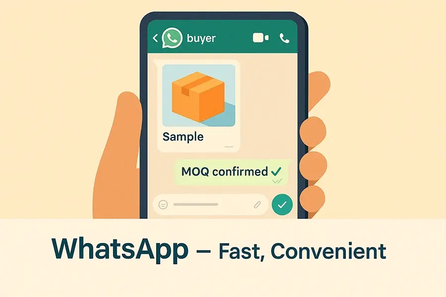 WhatsApp Communication with Apparel factory