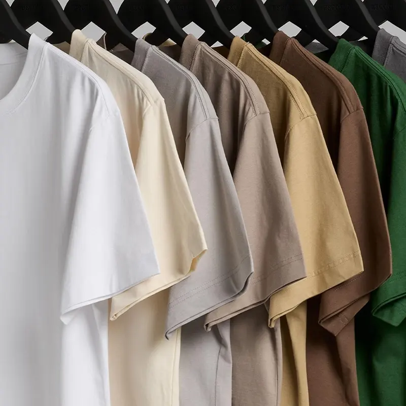 T-shirts in various colors