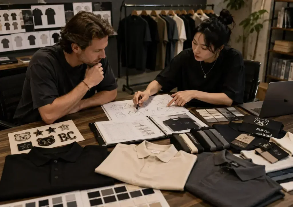 custom-collar-tshirt-oem-development-meeting