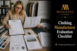 Clothing Manufacturer Evaluation Checklist