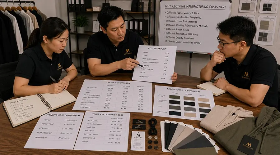 Clothing Manufacturing Cost Analysis