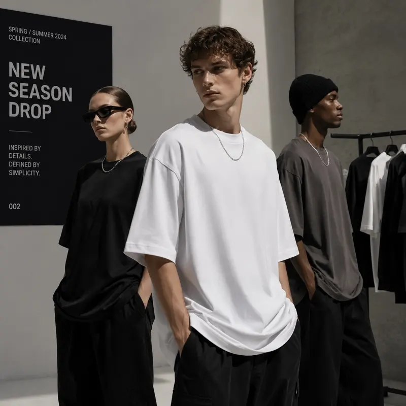 Fashion Label Streetwear Drop T-shirt