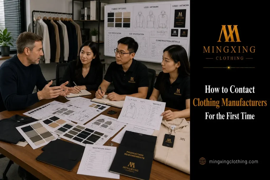 First Contact With Clothing Manufacturer