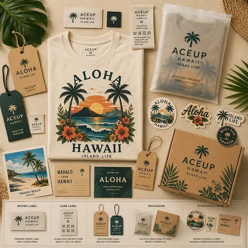 Hawaii T-shirt Branding Kit