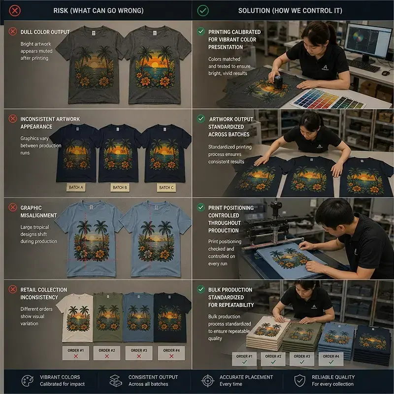 Hawaii T-shirt Production Quality Control