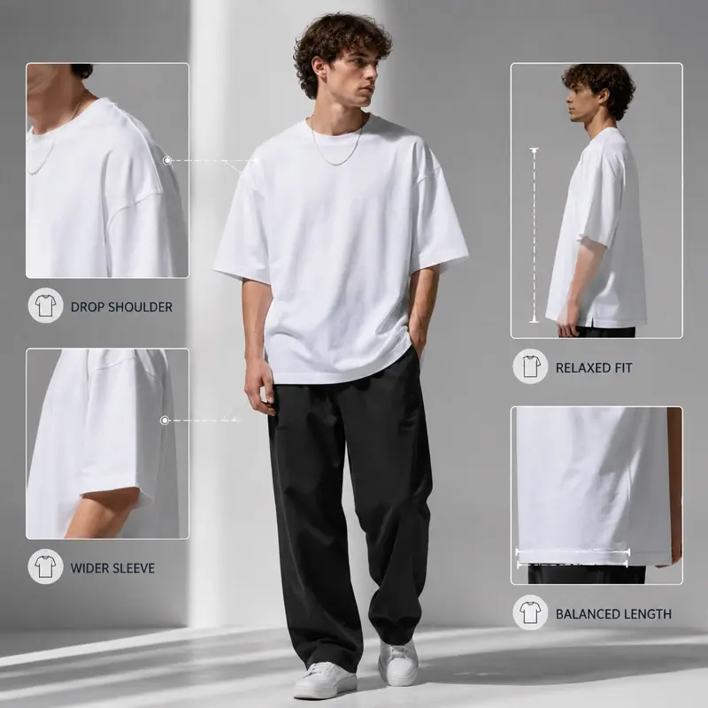 Structured Oversized T-shirt Silhouette Fit
