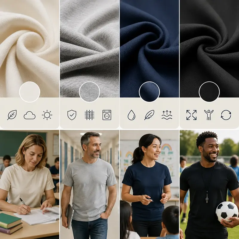 Teacher T-shirt Fabric Options
