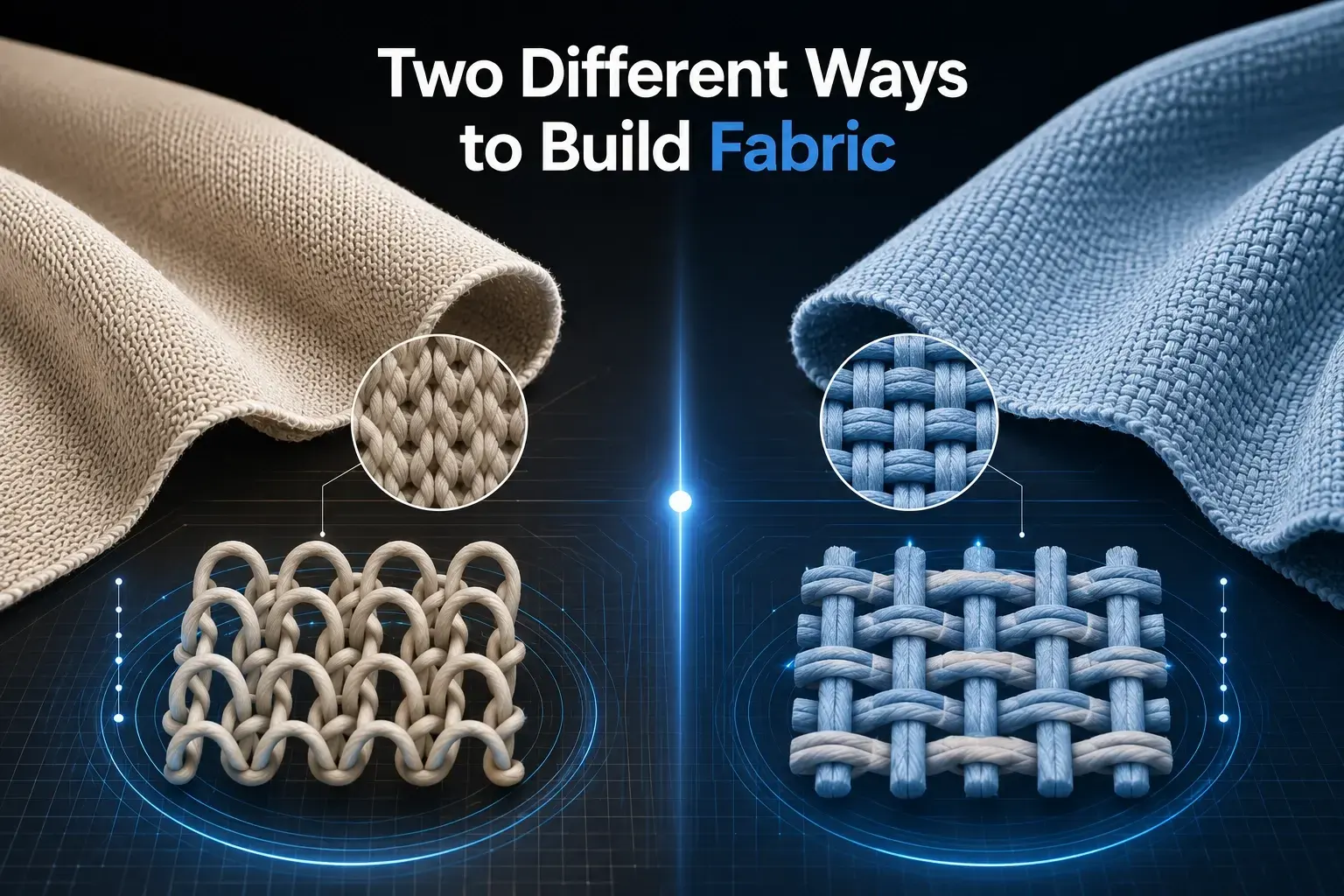 Differences between knitted and woven fabrics