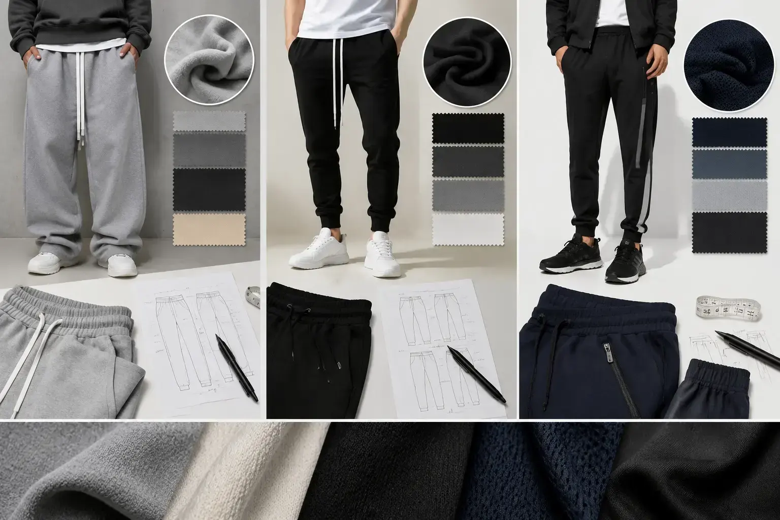 Different Jogger Silhouettes and Fabric Requirements