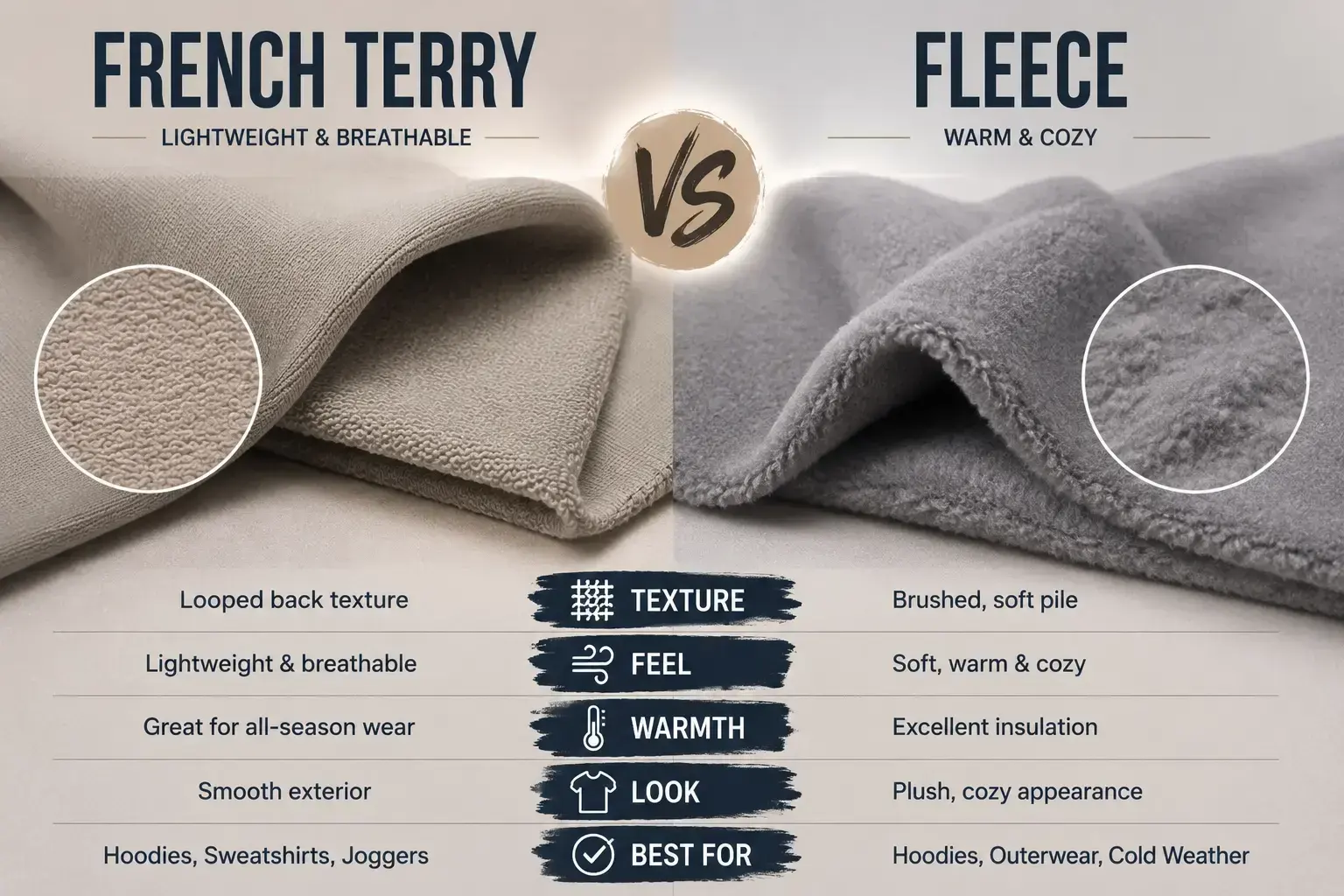 French Terry Vs Fleece