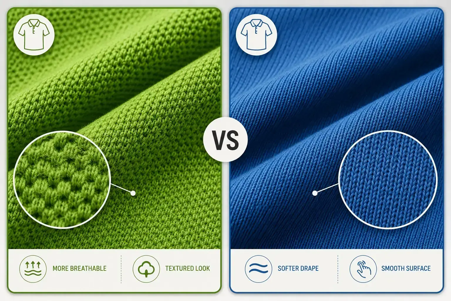 pique vs jersey texture