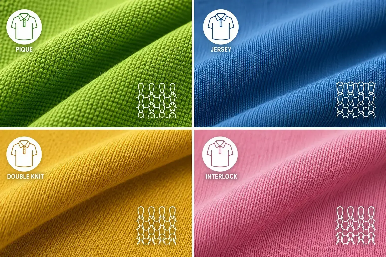 polo fabric construction pique jersey
