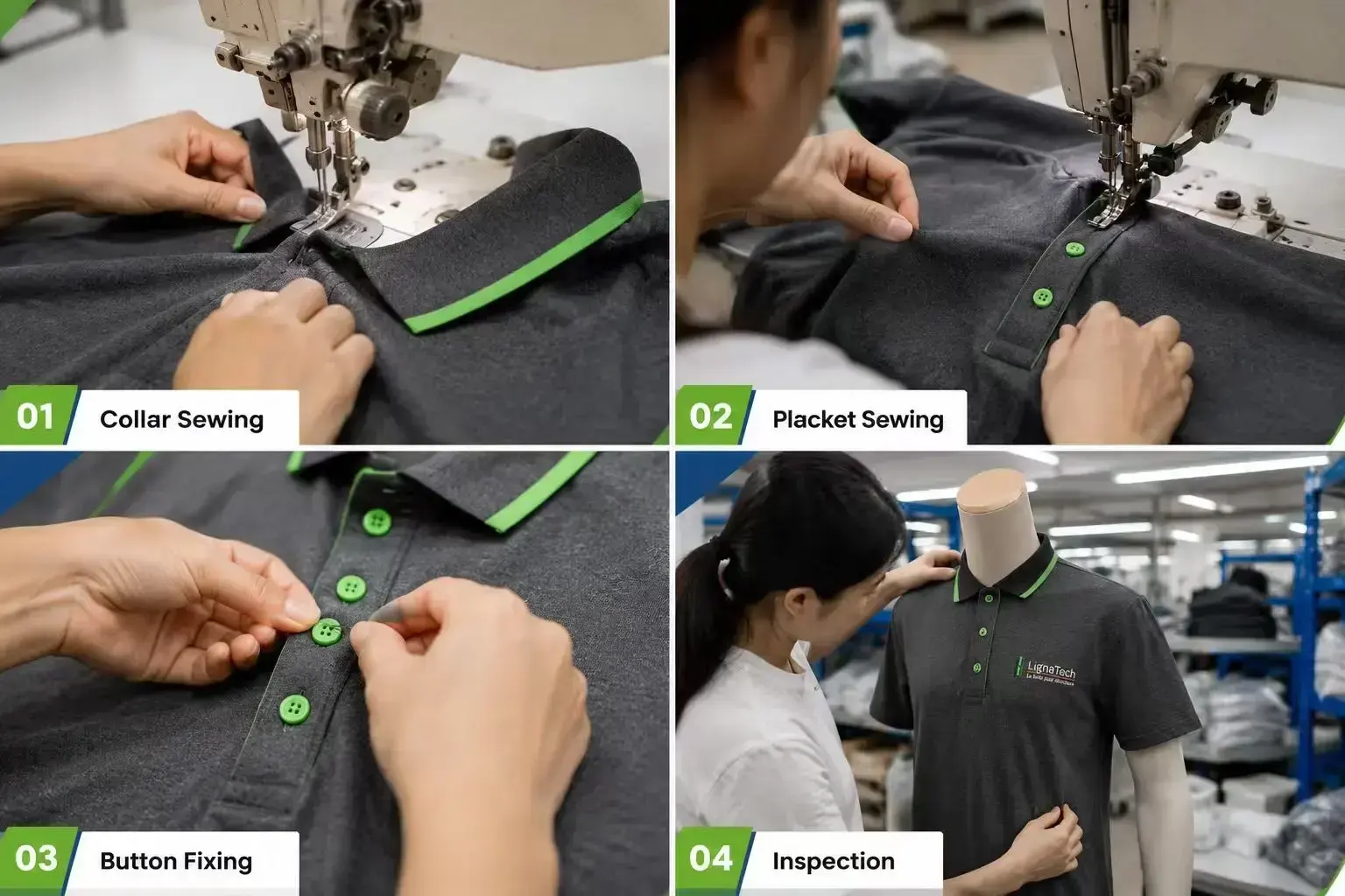 polo shirt manufacturing quality control