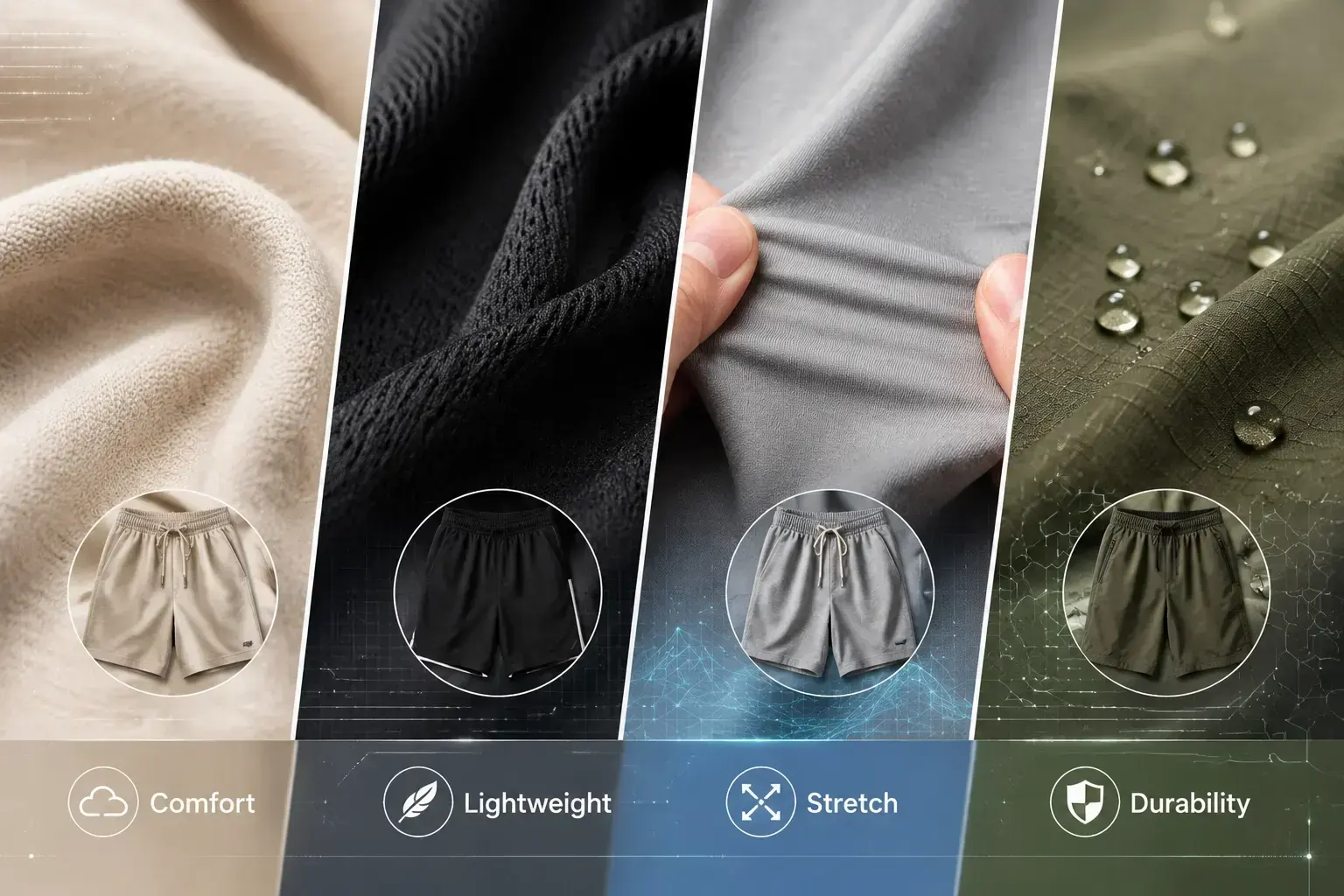 shorts fabric cotton polyester texture