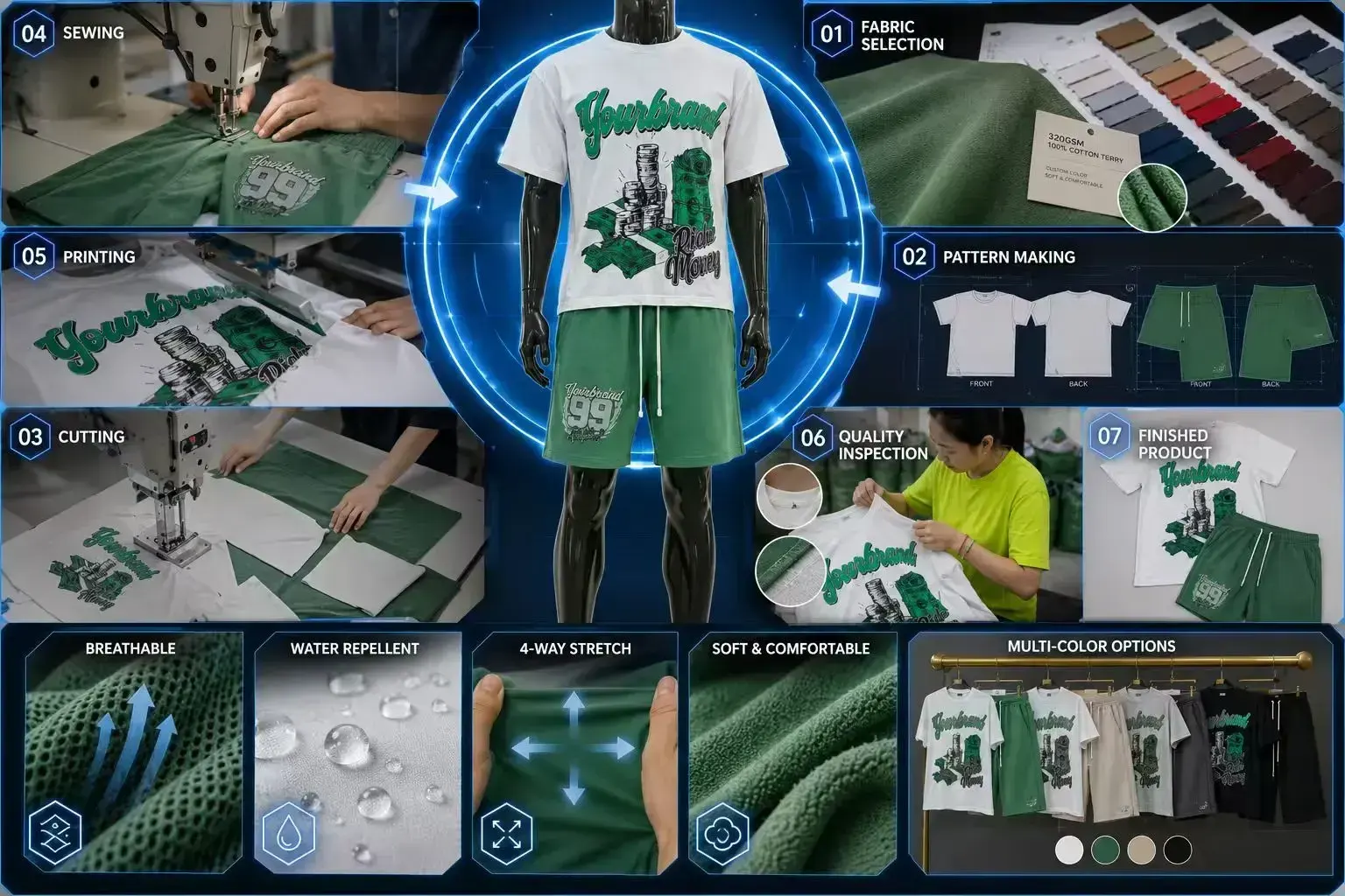 sportswear fabric testing production