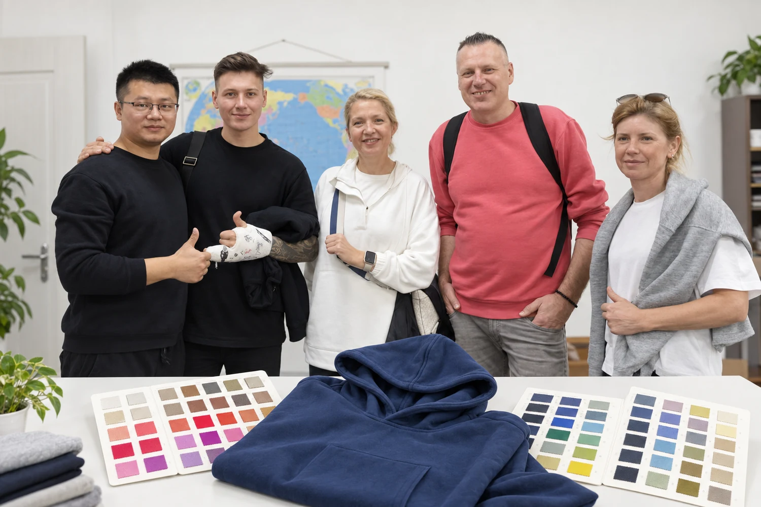 Clients and clothing samples