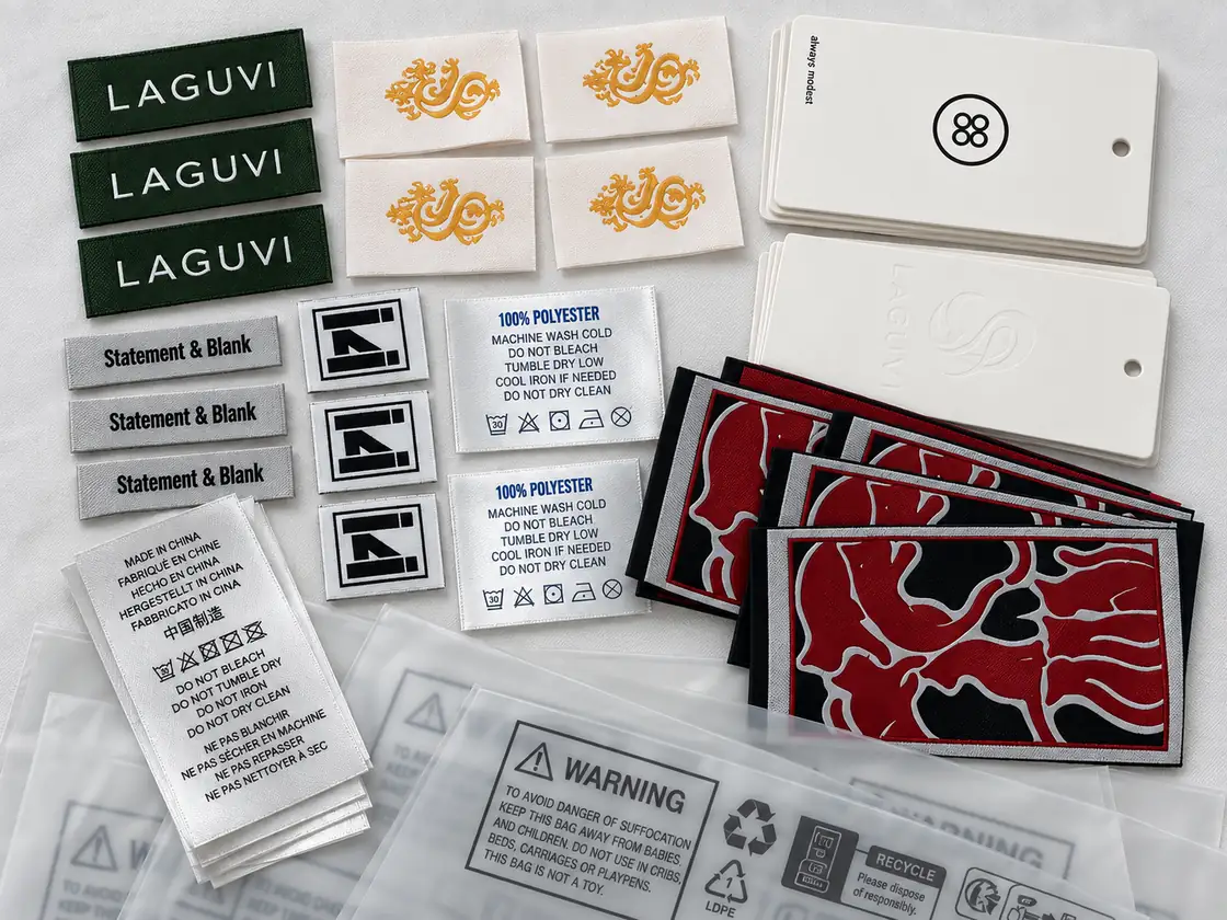 Clothing labels and branding materials